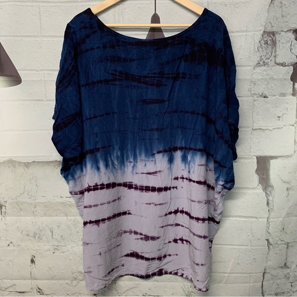 Nanette Lepore Tie-Die Top Hi-Low - Picture 3 of 5